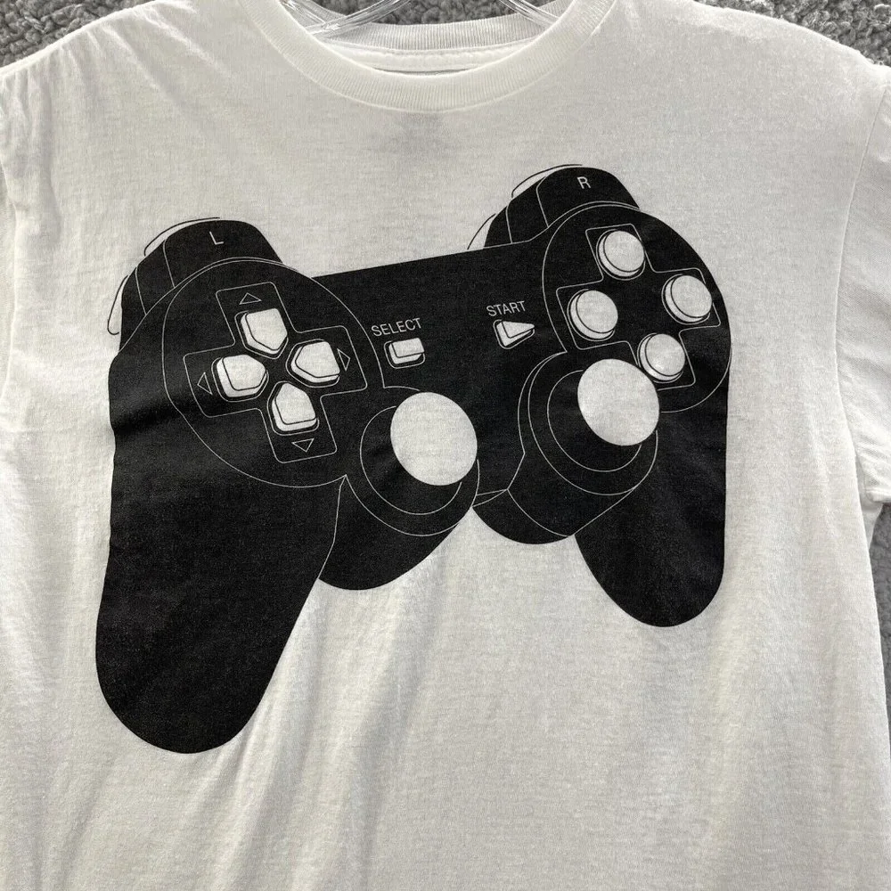 PlayStation Boy's Shirt Boys‎ Medium White T Shirt PS Controller Graphic Boys M